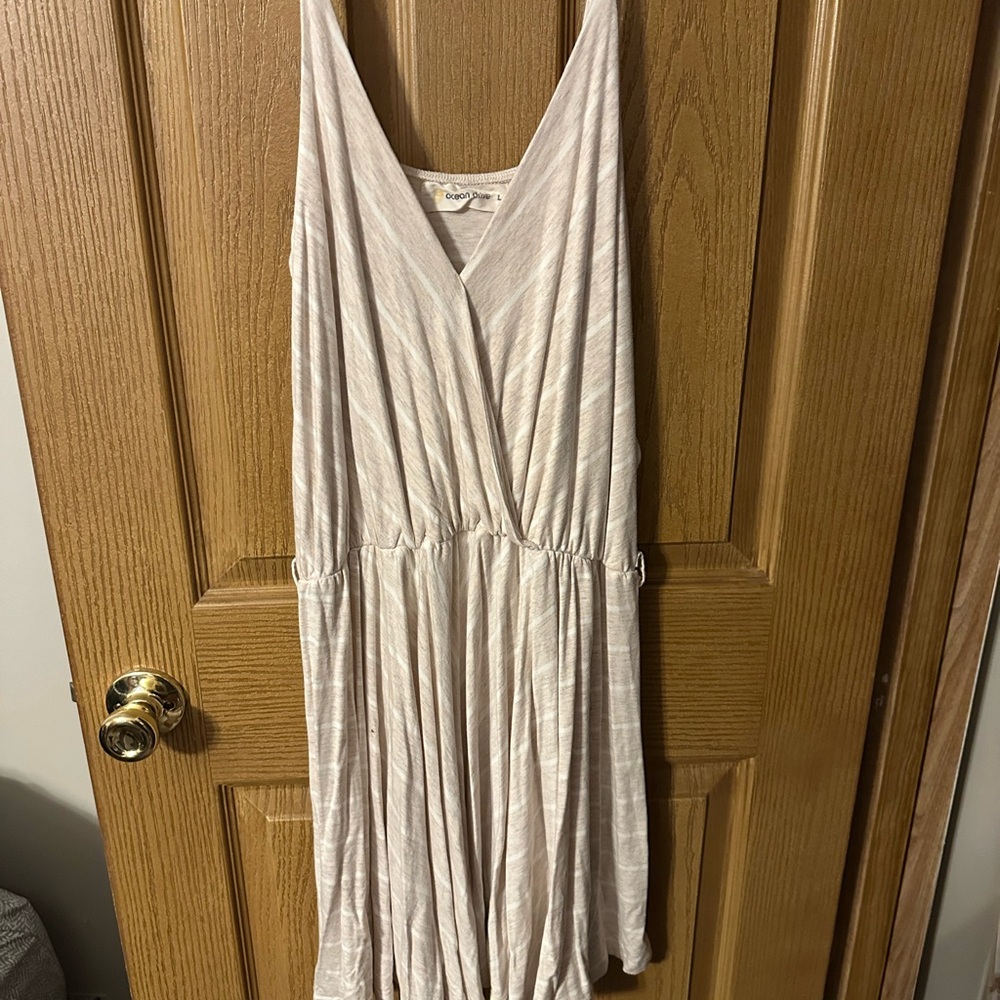 Sleeveless Beige Dress